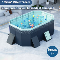 ราคา Vimmnb สระว่ายน้ำครอบครัว สระว่ายน้ำพับได้ สระว่ายน้ำไม่เป่าลม ไม่ต้องเป่าลมหนา4ชั้น PVC 2ชั้น (21420291405)