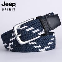 ราคา JEEP SPIRIT เข็มขัดถักผู้ชายเข็มขัดยางยืดไม่มีรูเข็มขัดผ้าแคนวาสสำหรับผู้ชายกางเกงยืดลำลองแบบธุรกิจเข็มขัดถัก (20716619498)