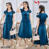 ราคา แม๊กซี่เดรสยีนส์ ชุดยีนส์แฟชั่น แซกยีนส์ยาว เดรสยีนส์ยาว ชุดยีนส์ยาว ชุดยีนส์ Leonine OCT578 (16411461476)
