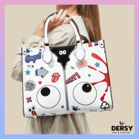 ราคา กระเป๋าตาโต EYE THEME ทรงช้อปปิ้ง ทูโทน (21340480817)