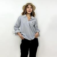 ราคา PORTLAND เสื้อเชิ้ตแขนสม็อบ Bell Sleeves Blouse Blue (21471571722)