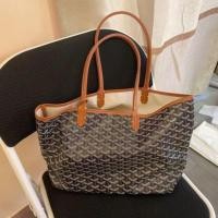 ราคา Goyard Jurchen กระเป๋าช้อปปิ้งผ้าใบ Cowhide แบบมือถือกระเป๋าทรงสี่เหลี่ยมมีหูหิ้วสะพายไหล่ด้านเดียวทันสมัยและอเนกประสงค์เดินทางขนาดใหญ่ (20713279386)