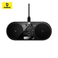 ราคา Baseus แท่นชาร์จไร้สาย รุ่น Digital LED Display 2in1 Wireless Charger 20W สี ดำ พร้อมสาย USB For type C 3A 1 เมตร (21236318391)