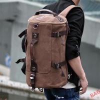 ราคา Backpack Mens Korean Style Canvas British Men Backpack Fashionable Student Sports Backpack Outdoor Travel Backpack (21434478556)