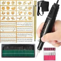 ราคา Electric Engraver PenEngraving Tool Kit for Metal Glass Stones Ceramic Plastic Wood Jewelry with Polishing HeadScriber Etcher Stencils Us Plug (19742504159)