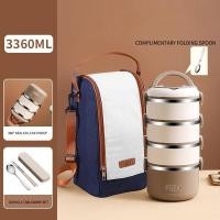 ราคา SingleLady กล่องข้าว ชุดกล่องข้าว ชุดกล่องข้าว กระเป๋า กล่องอาหารกลางวัน ชุดกล่องอาหาร กล่องใส่อาหาร กล่องใส่อาหารพกพา กล่องข้าวไมโครเวฟ กล่องอาหารเข้าไมโครเวฟได้ 304 กล่องข้าวสแตนเลส ปิ่นโตใส่อาหาร (