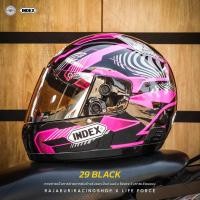 ราคา หมวกกันน็อค INDEX รุ่น 811 แว่นชั้นเดี่ยว มีให้เลือกสีพื้น และลาย size L ขนาด 58 60 ซม (21564560739)