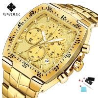 ราคา WWOOR แฟชั่นผู้ชายสแควร์นาฬิกาแบรนด์หรูผู้ชายนาฬิกาควอทซ์ญี่ปุ่นเคลื่อนไหวสแตนเลสปฏิทินนาฬิกานาฬิกา (8406796828)