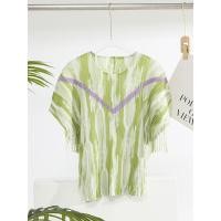 ราคา 30285 One Size 45 75kg Round Neck Pullover T Shirt WomenS Summer Printed Batwing Sleeve Tassel Peplum Top (20953887259)