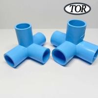 ราคา ข้อต่อสวมสี่ทางฉาก ข้อต่อ4ทางฉาก 1 2 4หุน 3 4 6หุน PVC (20889309658)