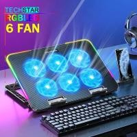 ราคา พัดลมโน๊ตบุ๊ค RGB พัดลมระบายความร้อนโน๊ตบุ๊ค แท่นวางโน๊ตบุ๊ค โน๊ตบุ๊ค 6 Fan Laptop Computer ประกันศูนย์ 2 ปี (21197989421)