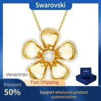 ราคา Duty Free เครื่องประดับคริสตัลสวารอฟสกี้แท้ S925 เงินสเตอร์ลิงสำหรับผู้หญิงจี้ Florere ดอกไม้ในรูปแบบสีชุบทองสีเหลืองขนาดใหญ่ (21173531427)