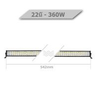 ราคา ไฟสปอร์ตไลท์ led 22 32 42 52 นิ้ว ไฟสปอร์ตไลท์ led 12v 24v 7D ไฟสปอตไลท์ ไฟรถยนต์บาร์ยาว รถLEDแถบแสงสำหรับทำงานไฟหน้ารถ IP68กันน้ำ กันกระแทก บอดี้อลูมิเนียมทั้งตัว สำหรับรถบรรทุก4X4ไฟแถวรถตู้รถกระบะ S