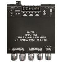 ราคา จัดส่งจากกรุงเทพ พร้อมส่ง แอมป์จิ๋ว ZK TB21 ชิปใหญ่ แท้100 แอมจิ๋ว บลูทู ธ 5 0 ซับวูฟเฟอร์เครื่องขยายเสียง กำลังขับ 2 50W ซัพ 100W ซิฟ TPA3116D2 ระบบ 2 1ch (14236456839)