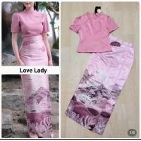 ราคา Lovelady ชุดจิตรลดาสีชมพู ชุดไทยสีชมพูพาสเทล ชุดผ้าไทยใส่ออกงาน เสื้อ กระโปรงสำเร็จ S 4xl (20128897592)