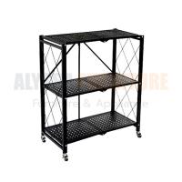 ราคา ชั้นวางของ ชั้นวางของพับเก็บได้ ชั้นวางของเหล็ก ชั้นวางพับได้ ชั้นวางหนังสือ ชั้นวางของในครัว ชั้นวางของ 3 ชั้น แข็งแรง มีล้อเลื่อน (16968308952)