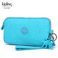 ราคา Kiplingกระเป๋าคลัตช์ไนลอนหลายบัตรกระเป๋าสตางค์แบบมีซิปกระเป๋าใส่เหรียญทรงยาว (5067522890)