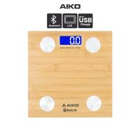 ราคา AIKO AK 8030 เครื่องชั่งน้ำหนัก Digital ชาร์จไฟ เชื่อมต่อแอปพลิเคชั่นวิเคราะห์ค่าร่างกายได้ (21461612808)