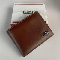 ราคา HORSE กระเป๋าสตางค์ กระเป๋าสตางค์ผู้ชาย หนังแท้ 100 กระเป๋าตัง กระเป๋าเงิน ทรงสั้น (15445725939)