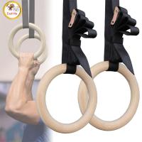 ราคา Wooden Gymnastics Rings Home Gym Equipment With Adjustable Straps For Gym Cross Training Strength Training 1 Set (21316591796)