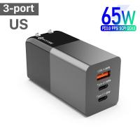 ราคา 65W GaN USB C Wall Charger Power Adapter 3 Port PD 65W PPS QC4 45W SCP for Laptops MacBook iPhone 13 Samsung S22 MIBook dell hp Wall Chargers (19604146069)