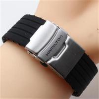 ราคา Hamilton สายนาฬิกาสำหรับผู้ชายและผู้หญิง สายยางซิลิโคน กันน้ำ Hamilton Khaki Air Field 20 22 สายหนังนาฬิกาข้อมือสายนาฬิกาข้อมือ (15437036738)