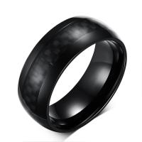 ราคา Fashion Mens Rings Carbon Fiber Finger Band Ring Accessories Stainless Steel Black Rings For Men USA Size 7 12 (20121842166)