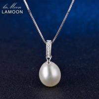 ราคา Worth Buy สร้อยคอจี้สเตอร์ลิงไข่มุกน้ำจืด925เครื่องประดับชุบทองคำขาว18K สำหรับ Lmni008ผู้หญิง (19715823497)