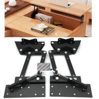 ราคา 1Pair Lot Pneumatic Soft Folding Coffee Table Lift Up Mechanism Tea Table Parts Pop up Laptop Table Top Lifting Bracket Door Hardware Locks (19800890346)