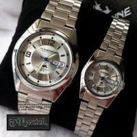 ราคา us submarine รุ่น J 035M นาฬิกาผู้ชาย นาฬิกาคู่ สายเหล็ก ระบบควอทต์ วันที่ กันน้ำ 100 พร้อมกล่อง หน้าปัดเงิน (13449542464)