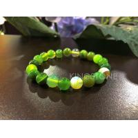 ราคา Agate กำไลหิน อาเกต สีเขียวตอง กำไลนำโชค ความสงบผ่อนคลาย และจินตนาการความคิดสร้างสรรค์ (21088030508)