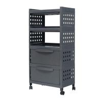 ราคา ชั้นวางอเนกประสงค์ 3 ชั้น ตู้ลิ้นชัก 2 ชั้น ขนาด 30x48x98 ซม สีฟ้า สินค้าพร้อม (18156491232)