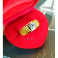 ราคา แหวนเพชรชาย 0592 รุ่นเคลือบทองหนาพิเศษ แหวนทองไมครอน แหวนทองชุบ แหวนทองสวย แหวนใส่ออกงาน แหวน (16633333511)