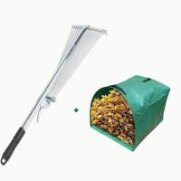 ราคา อัพเกรด คราดตะกาวมือเสือ คราดหญ้า พร้อมด้าม คราดตะกุย 15 ซี่ คราดเหล็ก Garden grass rake คราดเหล็กปรับระดับ ความยาวสามารถยืดได้ 77 cm 165cm (21579094600)