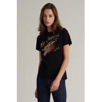 ราคา Mc jeans เสื้อยืดแขนสั้นผู้หญิง คอกลม สีดำ MTTZ685 (20615833034)