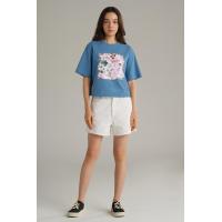 ราคา Mc jeans เสื้อยืดผู้หญิง ทรงครอปโอเวอร์ไซส์ คอกลม สีฟ้า MTSZB77 (21470883181)
