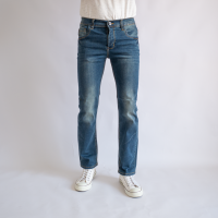 ราคา Mens jeans กางเกงยีนส์ผู้ชาย ยีนส์ผ้ายืด กางเกงยีนส์ทรงกระบอกเล็ก No 4012014 (16112163872)