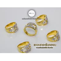 ราคา แหวนทองไมครอน 24K ประดับด้วยเพชรCzลายกุชชี่ สวยงาม แหวนสำหรับคุณผู้หญิง มีไซส์ให้เลือก (21465390453)