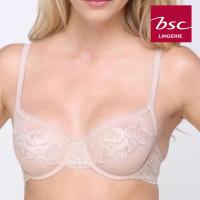 ราคา BSC Lingerie ชุดชั้นในลูกไม้เซ็กซี่ มีโครง ซีทรู รูปแบบ See Through Bra BB1453 BEBLWH (18884756621)
