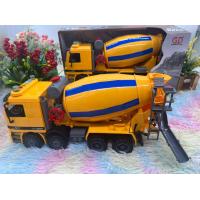 ราคา รถของเล่น รถโม่ปูนสีเหลือง รถก่อสร้าง รถโม่ปูนของเล่นเสมือนจริง ไถได้หมุนถังได้มีไฟมีเสียง ของเล่นเสริมพัฒนาการ 899 2 A (20379109897)