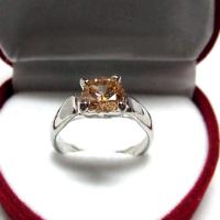 ราคา TANITTgemsแหวนทองคำขาวประดับพลอยบุษราคัมขนาด2กะรัต (704284066)