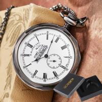 ราคา นาฬิกาพกแบบโบราณสีเงินสไตล์ลอนดอนและมีสายโซ่จี้สร้อยคอ (19789166342)