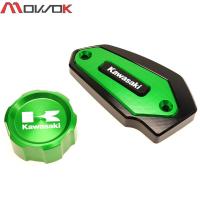 ราคา สำหรับ KAWASAKI Z900 Z650 Z800 ER6N ER6F NINJA 650 VERSYS 650 Vulcan s 650 ZX25R รถจักรยานยนต์ CNC ด้านหน้าและด้านหลังเบรคของเหลวอ่างเก็บน้ำฝาสูบหมวกถุงเท้าป้องกัน (7598370042)