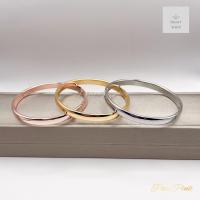 ราคา กำไลข้อมือกลมเกลี้ยงสามสีเงินทองนาค สามกษัตริย์ หนัก1บาท รอบวง19 19 5cm (21593690375)