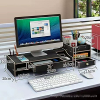 ราคา ชั้นวางเฟอร์ ชั้นวางพร้อมชัั้นล๊อค โต๊ะวางหน้าจอคอม โต๊ะวางของ ชั้นวางจอคอม ชั้นวางคอม ชั้นวางหน้าจอคอม ส่งไว (10635232388)