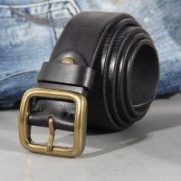 ราคา Lee is the belt man agio layer cowhide leather copper needle belt leisure belt restoring ancient ways of middle aged and young me Copper buckle yellow cowhide belt dtt (20039657862)