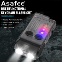 ราคา Asafee V20 EDC Keychain Flashlight Portable Mini Torch Type C Rechargeable Work Light With Magnet Clip Camping Pocket Lantern (21602183724)