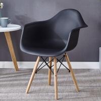 ราคา NEIKIA เก้าอี้กินข้าว เก้าอี้พลาสติกมีพนักพิง สไตล์โมเดิร์น เก้าอี้สีขาว ที่นั่งพลาสติก ขาไม้สีบีช 40 46 81cm (21606627696)