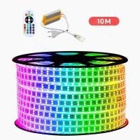 ราคา ไฟ LED แถบ RGB เพดานสีสันสดใส 220v5050 สองแถว 120 ไฟแถบไฟแรงดันสูงสีสันสดใสแถบไฟ RGB ต้องใช้คอนโทรลเลอร์ (21378893278)