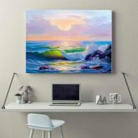 ราคา ภาพวาดสีน้ำไร้กรอบ ขนาด 50x70cm ภาพกรอบลอย (14151666297)